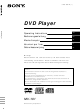 Sony MV-101 Operating Instructions Manual
