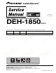 Pioneer DEH-1850 Service Manual