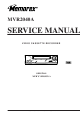 Memorex MVR2040A Service Manual