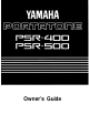 Yamaha PORTATONE PSR-400 Owner's Manual