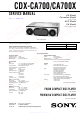 Sony CDX-CA700 Service Manual