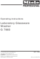 Miele G 7883 Operating Instructions Manual