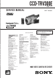 Sony CCD-TRV300E Service Manual