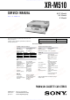 Sony XR-M510 Service Manual
