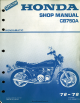 Honda cb750a Shop Manual