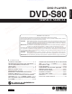 Yamaha DVD-S80 Service Manual
