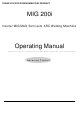 Top Gun MIG 200i Operating Manual