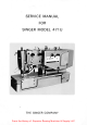 Singer 471U Service Manual