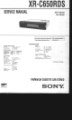Sony XR-C650RDS Service Manual