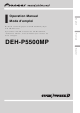 Pioneer DEH-P5500MP Operation Manual