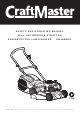 CRAFTMASTER KM46MBS3 Safety And Operating Manual
