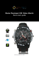 Spytec Water Resistant HD Video Watch Quick Start Manual