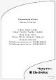 Electrolux T4290 Programming Manual