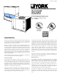 York E2FB090 Information Manual