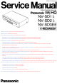 Panasonic NV-SD1 Service Manual