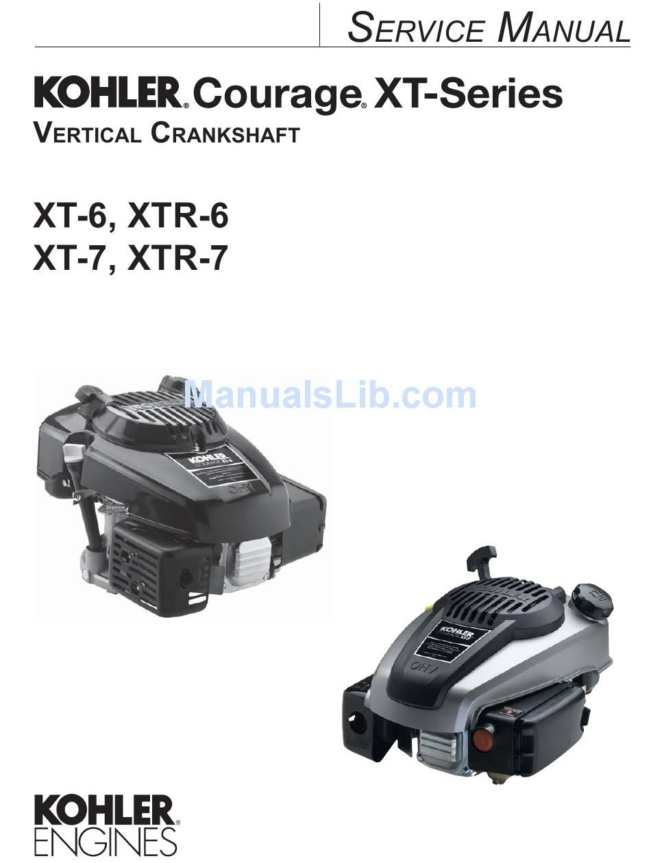 KOHLER XT-6 SERVICE MANUAL Pdf Download | ManualsLib