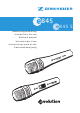 Sennheiser e845 Instructions For Use Manual