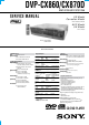 Sony DVP-CX860 Service Manual