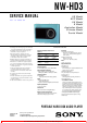 Sony NW-HD3 Service Manual