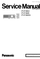Panasonic PT-P1SDU Service Manual