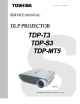 Toshiba TDP-S3 Service Manual
