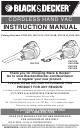 Black & Decker CHV1210 Instruction Manual