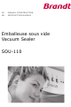 Brandt SOU-110 Instruction Manual