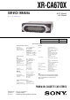 Sony XR-CA670X Service Manual