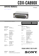 Sony CDX-CA890X Service Manual