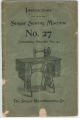 Singer 27 Instructions For Using Manual