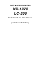 Star Micronics NX-1020 Technical Manual