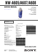Sony NW-A605 Service Manual