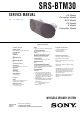 Sony SRS-BTM30 Service Manual