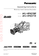 Panasonic AG-HPX370P Operating Instructions Manual