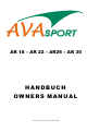 AVA Sport AR 18 Owner's Manual