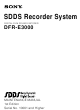 Sony DFR-E3000 Maintenance Manual