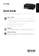 Epson ET-2650 Quick Manual