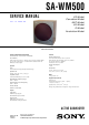 Sony SA-WM500 Service Manual
