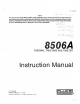 Fluke 8506A Instruction Manual