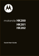Motorola hk201 Quick Start Manual