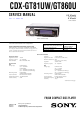 Sony CDX-GT81UW Service Manual