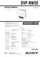 Sony DVP-NW50 Service Manual