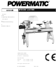 Powermatic 4224B Operating Instructions Manual