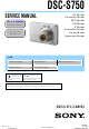 Sony Cybershot DSC-S750 Service Manual
