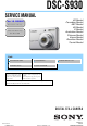Sony Cybershot DSC-S930 Service Manual
