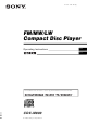 Sony CDX-M800 Operating Instructions Manual