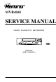 Memorex MVR4041 Service Manual