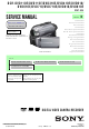 Sony DCR-DVD110E Service Manual
