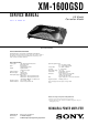 Sony XM-1600GSD Service Manual