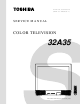 Toshiba 32A35 Service Manual
